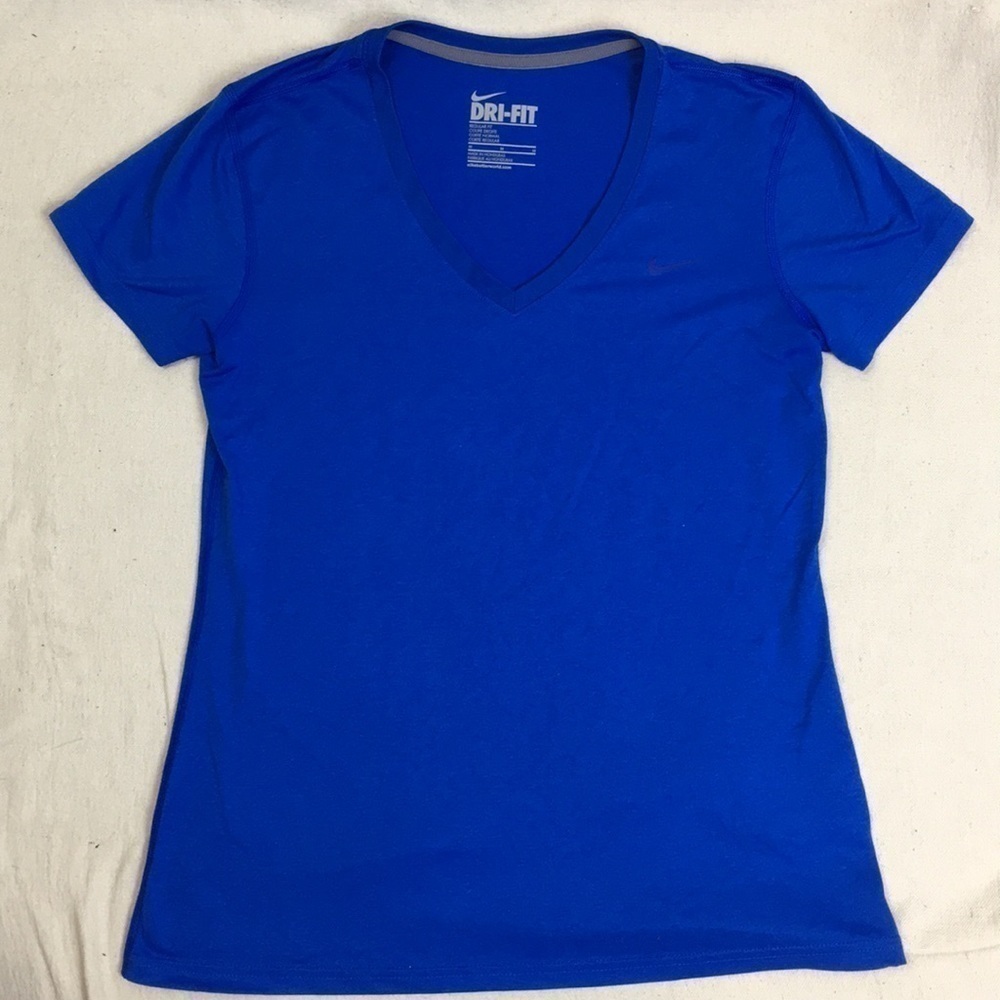 Nike Dri fit V neck tee royal blue